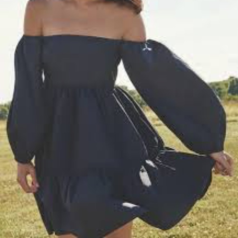 Cara Cara NYC Sip Sip Dress in Black sz L
